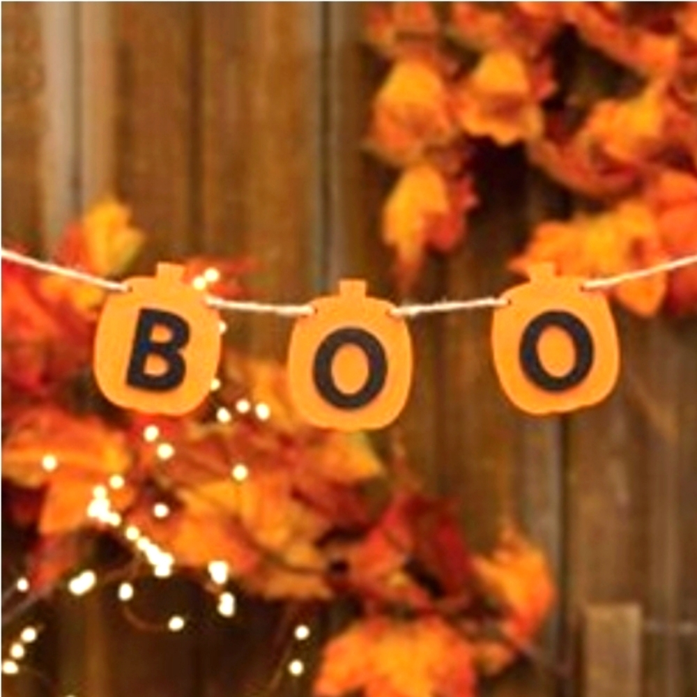 Halloween Pumpkin BOO Banner